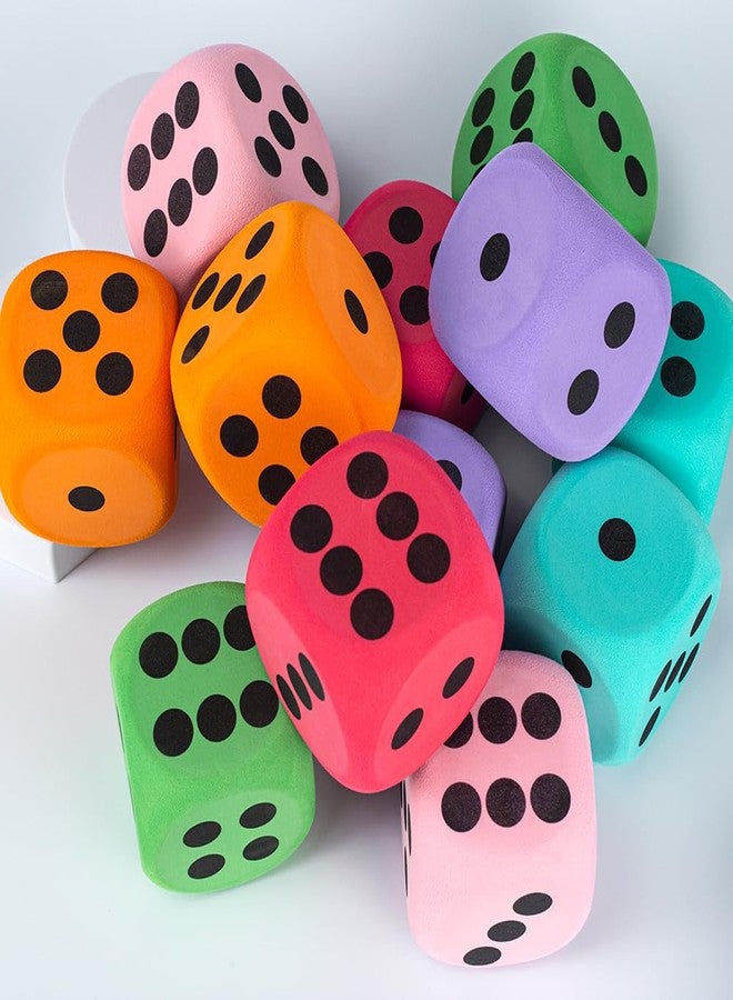 Yowget 6Pcs EVA Foam Dice,3.15" Large Dice Educational Toy,Blank Slate Board Game to Get Your Lucky Numbers for Parties and Gifts - Image 5